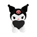 KUROMI BLACK HEART PLUSH 14 CM IN CARDBOARD POCKET