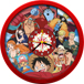 ONE PIECE WALL CLOCK IN GIFT BOX - 25X25CM