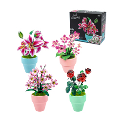 VERGISSMEINNICHT, WACHSBLUME, ROSE & LILIE - 3D MODELL AUS METALL DIY