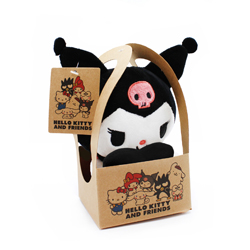 KUROMI BLACK HEART PLUSH 14 CM IN CARDBOARD POCKET