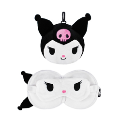 KUROMI 2 IN 1 TRAVEL PILLOW WITH PILLOW AND EYE MASK