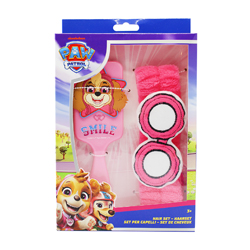 PAW PATROL GIRLS BRUSH AND PLUSH HAIRBAND SET - IN GIFT PACK