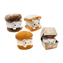 YUMMIE CATS BUN PLUSH 13 CM IN BURGER PACK